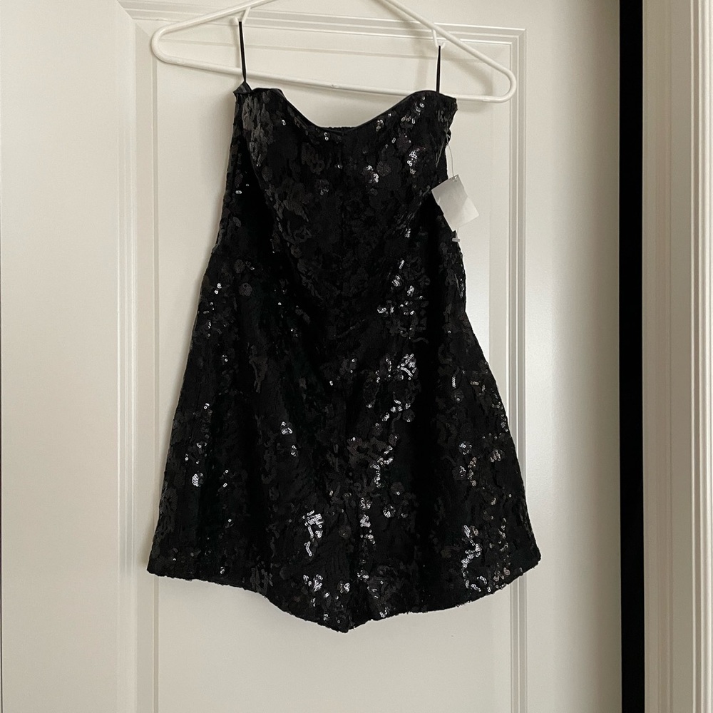 NWT express sequin strapless jumper